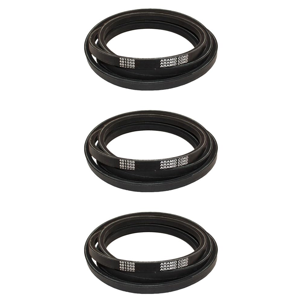 RAParts 3-Pack REL Blade Drive Belts - Compatible with Scag Sabre Tooth Tiger 61-inch Mowers (SMST61, SMST61A, SMST61V, SMT61A, SMT61V, STT29CHEFI) - Replacement Belts for Lawn Mower Maintenance & Performance