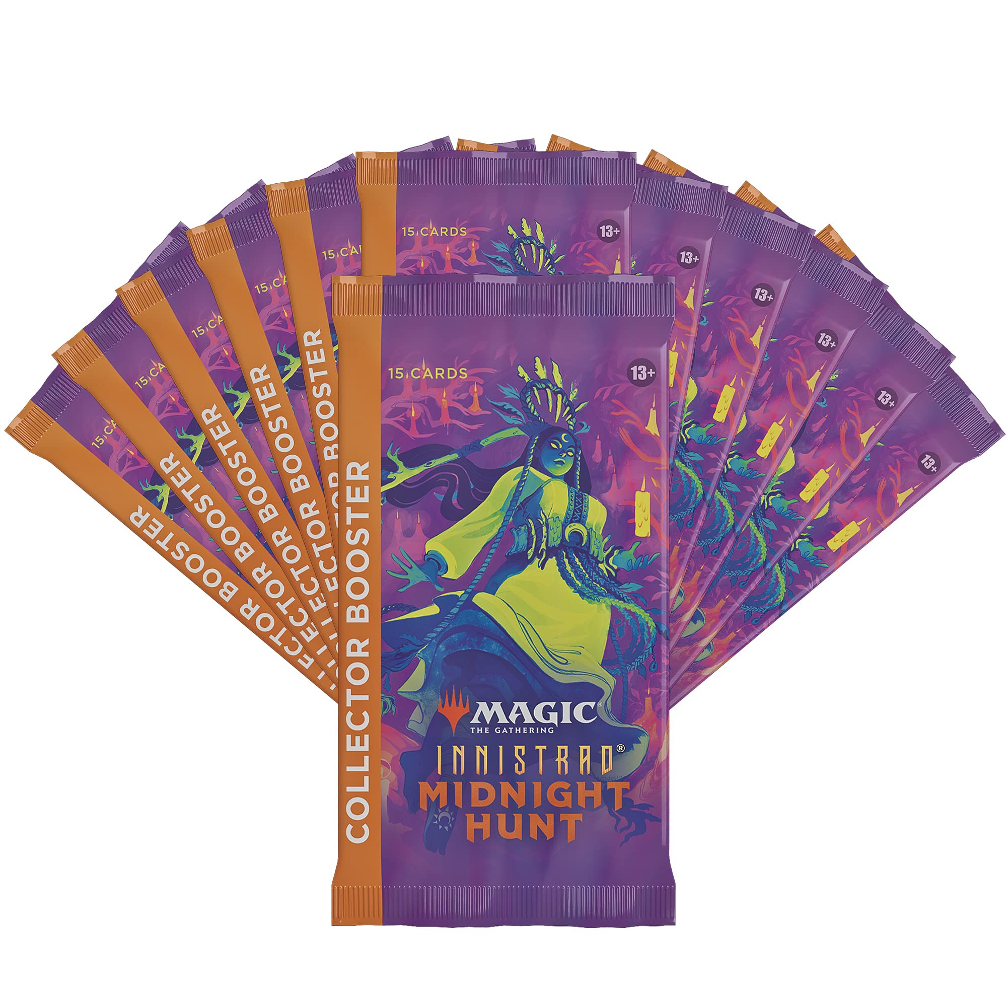 Magic: The Gathering Innistrad: Midnight Hunt Collector Booster Box - 12 Packs (180 Cards) | MTG Trading Card Game | Perfect for Collectors & Tournaments