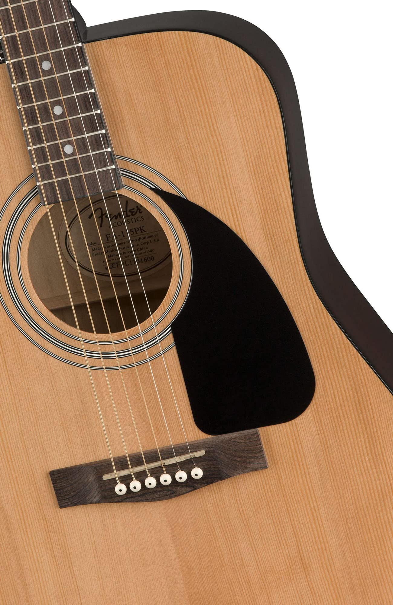 Fender 0950816021-COMBO-DLX Acoustic Guitar Bundle with Gig Bag, Tuner, Strings, Strap, Picks & Accessories - Perfect for Beginners, Practice, Performances & Home Studio Recording