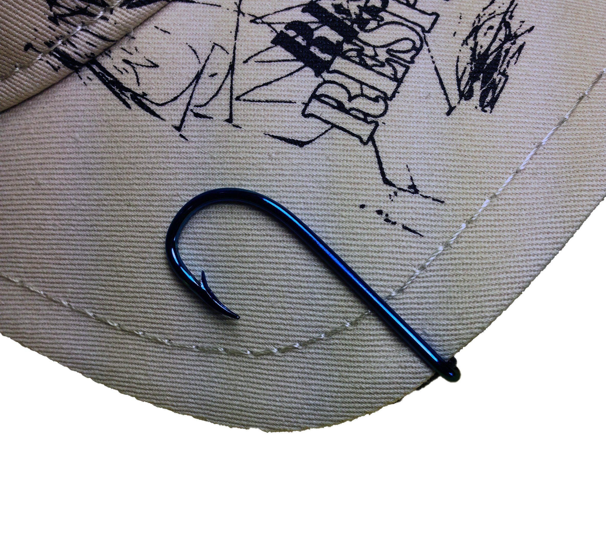 Eagle Claw Hat Fish Hook Set - 2 Pack Blue Fishing Cap Clips | Secure Your Hat While Fishing, Boating & Outdoor Activities