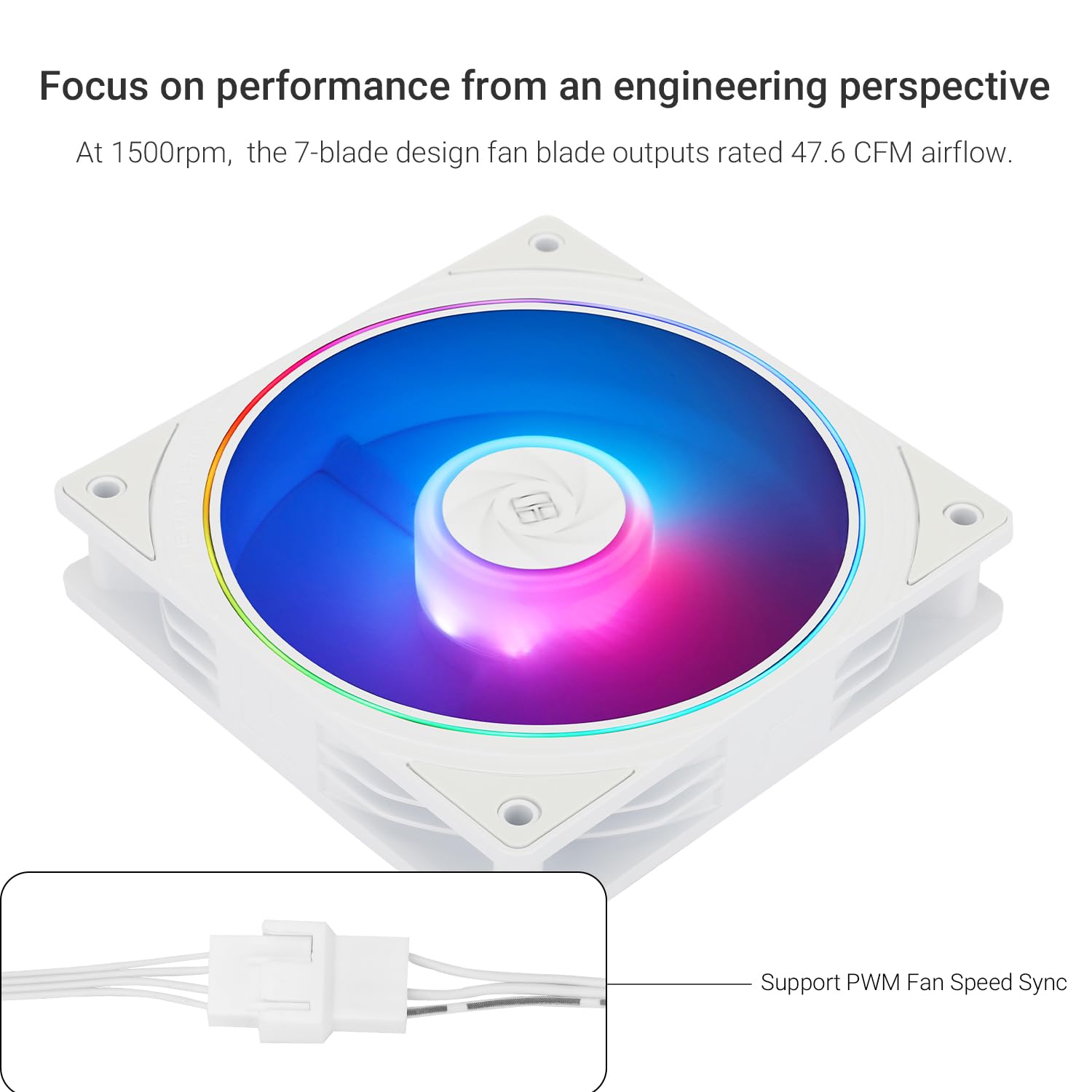 Thermalright TL-S12W-S X3 120mm PWM Silent ARGB CPU Case Fan - 3 Pack, Ultra Quiet Under 23.2dB(A), Perfect for PC Gaming, Workstation Cooling & Liquid/Air CPU Coolers