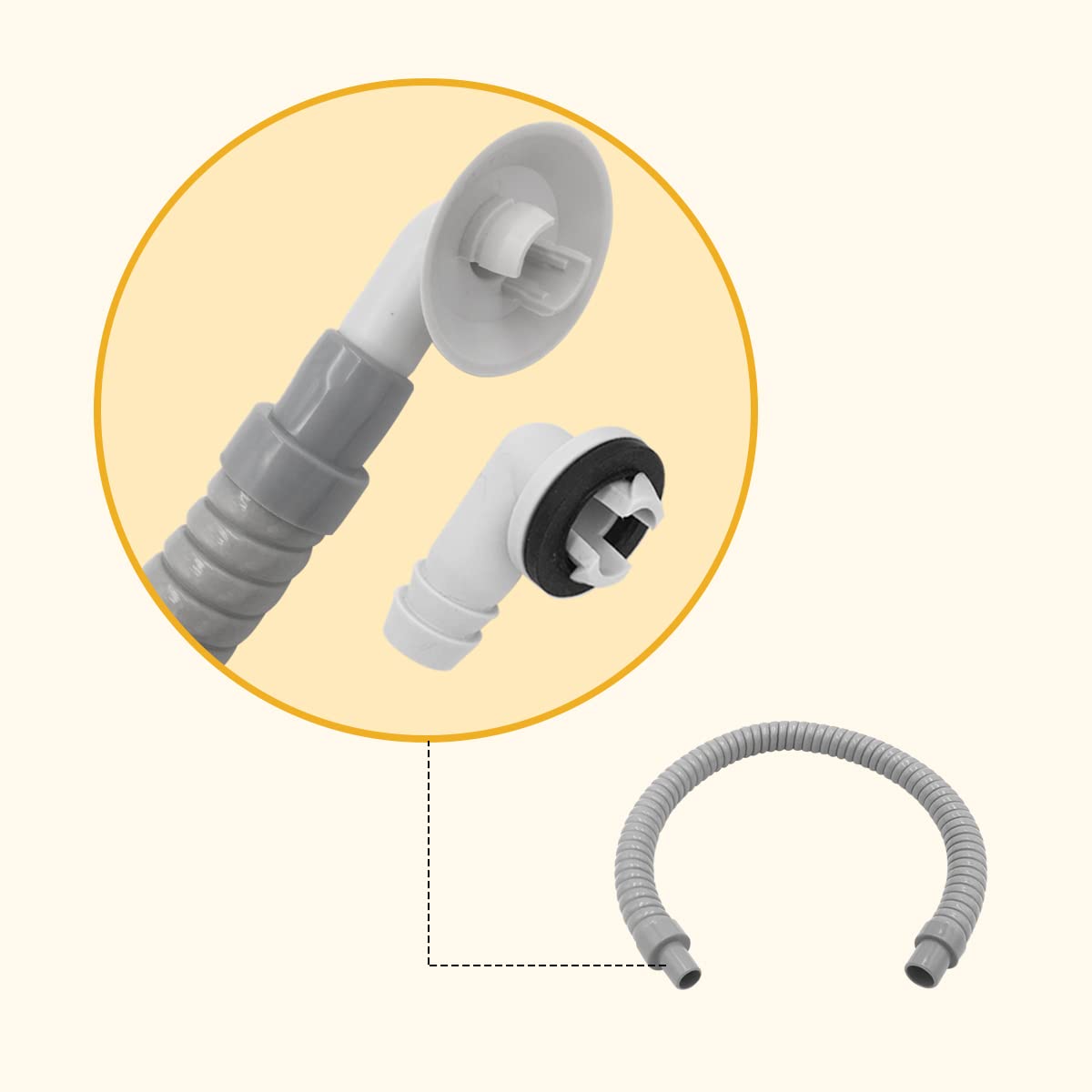 LBG Products 3.9ft PVC Insulated Water Drain Hose for Portable Air Conditioners - Flexible, Anti-Freezing, Durable - Perfect for Home, Office & RV Use