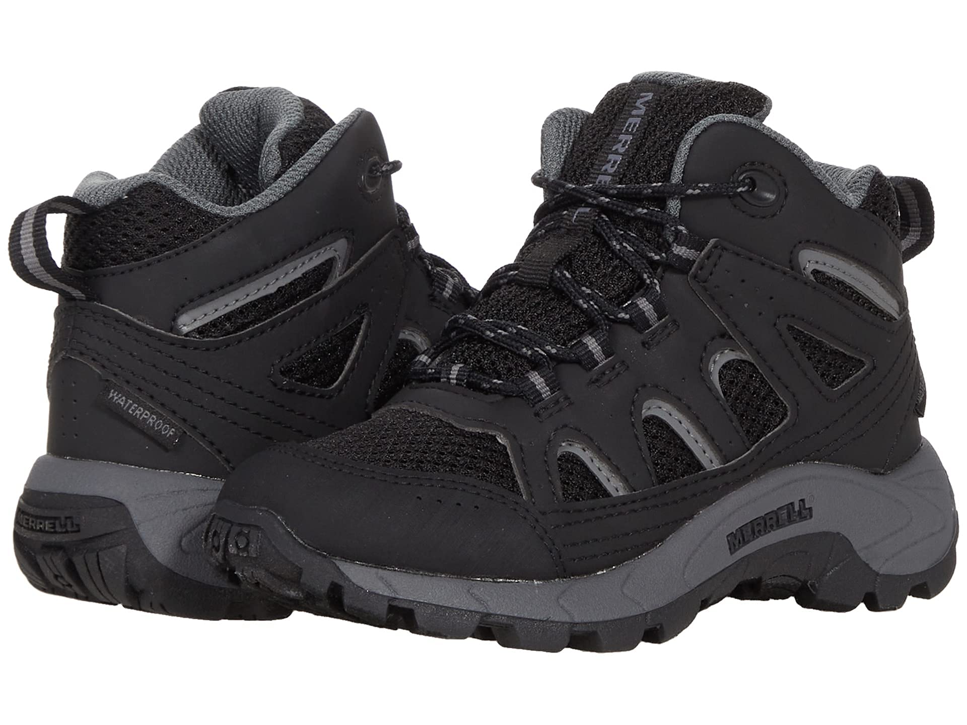 Merrell Kids Oakcreek Mid Waterproof Hiking Boots - Lightweight & Durable Outdoor Shoes for Boys & Girls - Perfect for Trail Hiking, Camping & Outdoor Adventures