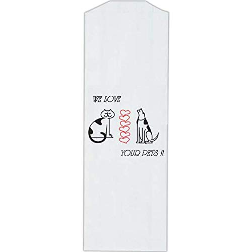 Veterinary Prescription Bags for Dogs & Cats - White Paper Pharmacy Bags with 'Your Pet Is Our Passion' Logo - Made in USA - 100 Count (Large 5x2x10) - Perfect for Vet Clinics, Animal Hospitals & Pet Pharmacies