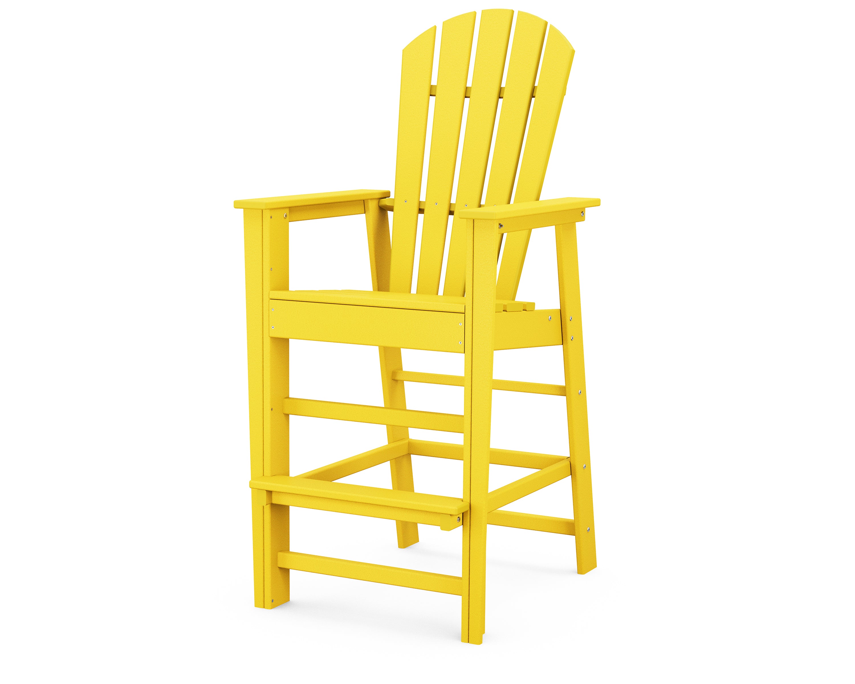 POLYWOOD South Beach Bar Chair - Outdoor Patio Furniture, Weather-Resistant Adirondack Style Bar Stool for Poolside, Deck, or Backyard - Comfortable & Durable Plastic Wood Material