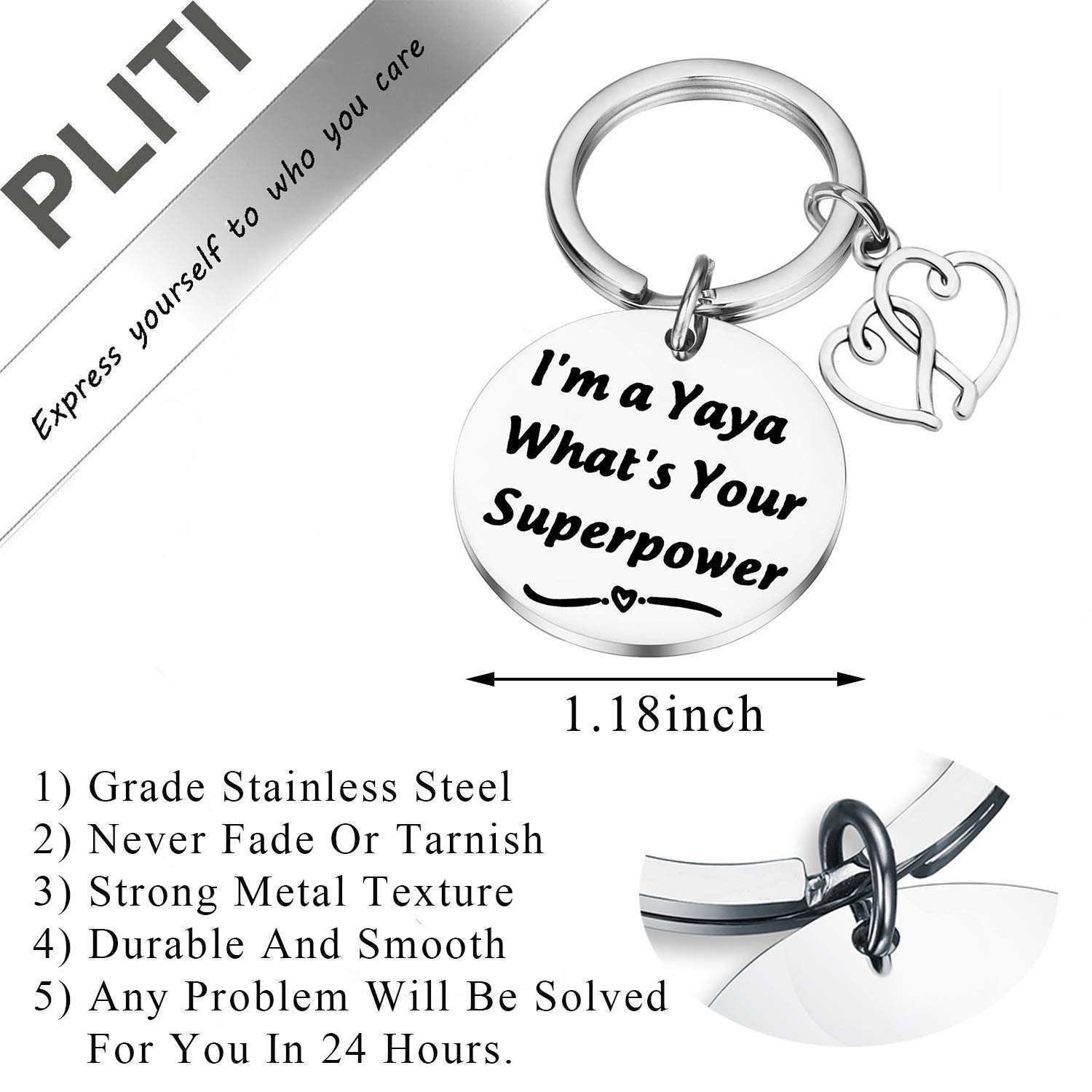 PLITI Yaya Gifts for Grandma - Elegant New Grandparents Jewelry Set - Perfect Mother's Day Gift from Granddaughter - Ideal for Special Occasions & Family Celebrations