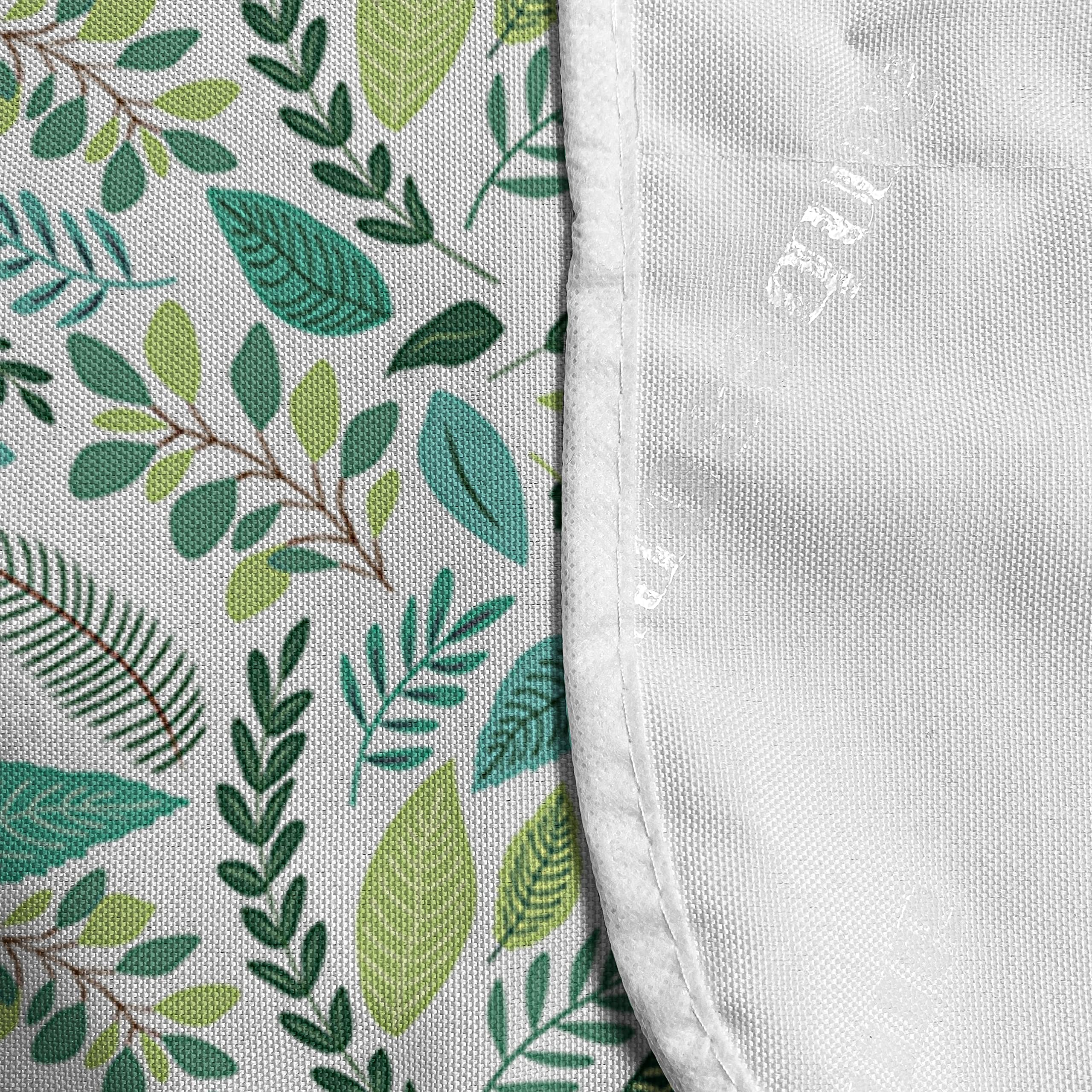 Ambesonne Green Leaves Microwave Cover – Waterproof Kitchen Organizer with Pockets, 36