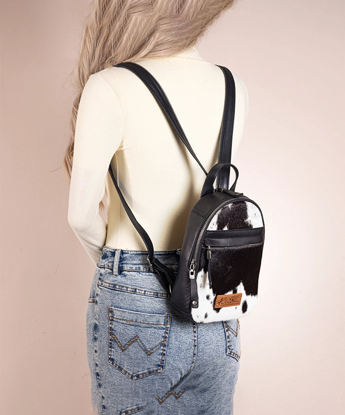 Montana West Genuine Leather Hair On Sling Bag for Women - Stylish Crossbody Purse with Fringe Detail - Perfect for Travel, Shopping & Everyday Use