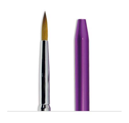 Premium Kolinsky Acrylic Baby Grand Brush #6 - Professional Artist Paint Brush with Metal Handle & Protective Cap - Ideal for Watercolor, Oil Painting & Fine Art Detailing