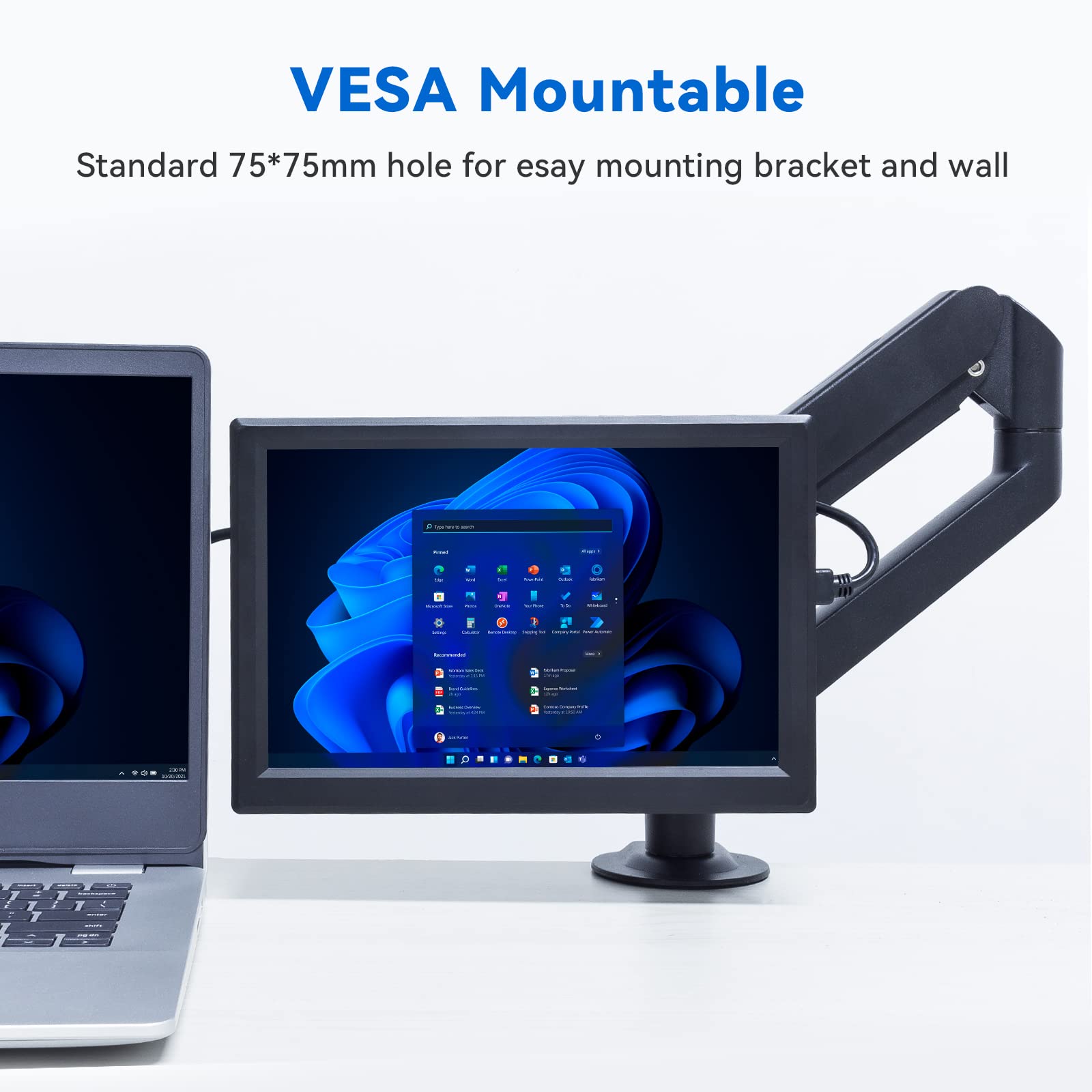 10.1 Inch 1280×800 IPS LCD Display with Cooling Fan - Portable Raspberry Pi Screen for Pi 4B/3B+/400 & Windows PC - All-in-One Design for Programming, Gaming & DIY Projects