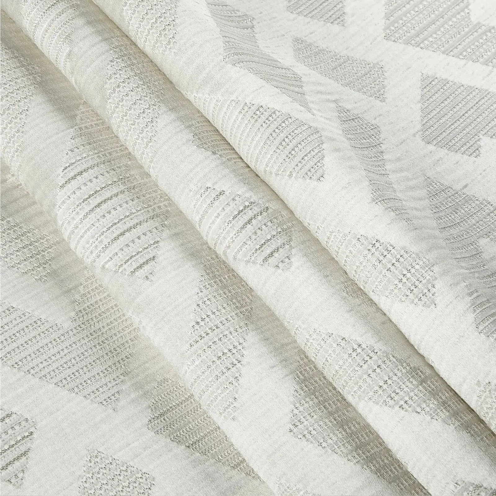 Lydia Rove Jacquard Pleated Curtains for Living Room & Bedroom - Elegant Window Treatments for Home Decor