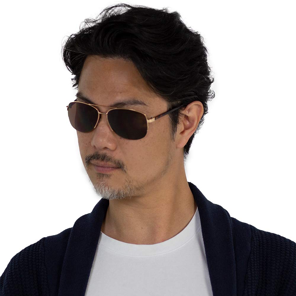 VITENZI Bifocal Sunglasses for Men & Women - Square Aviator Reading Glasses with Sun Tinted Lenses - Lightweight & Stylish for Outdoor Activities, Driving, and Reading