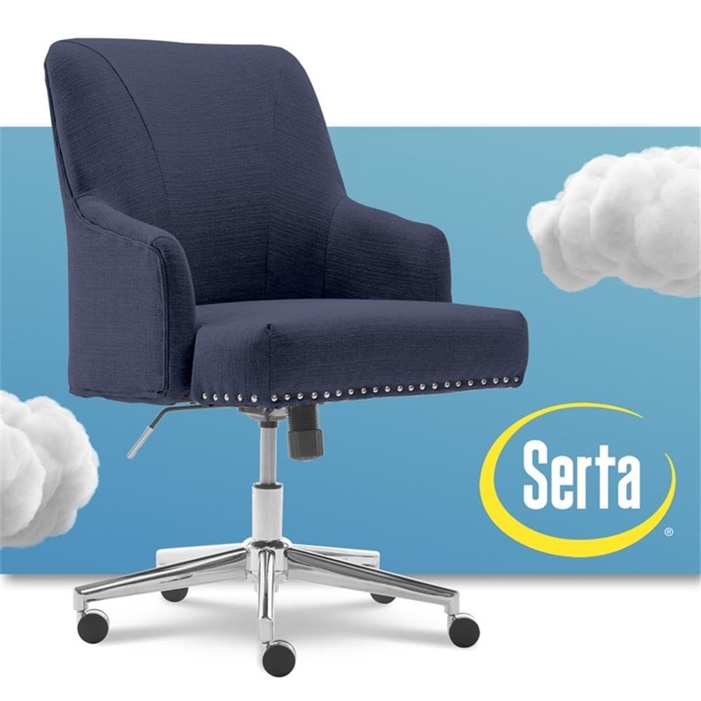 Premium Home Square 2-Piece Leighton Office Chair Set - Ergonomic Blue Mesh Desk Chairs for Home Office, Study Room & Workspace - Comfortable Computer Task Chairs with Adjustable Height & Lumbar Support