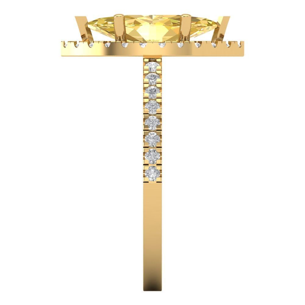 2.38ct Marquise Citrine Ring 18K Gold for Engagement & Wedding