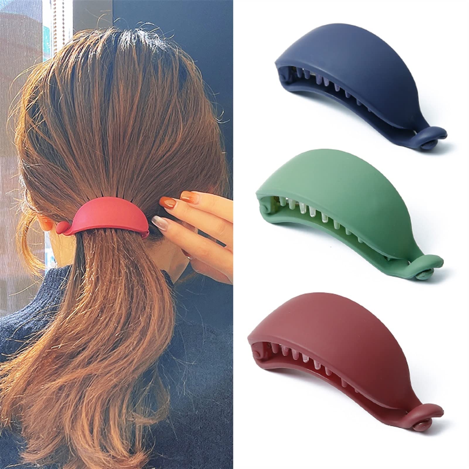 Cute Candy Color Banana Hair Clips for Women & Girls - Sweet Lavender Hair Claws, Ponytail Holders & Hairpins | Perfect for School, Parties & Everyday Styling