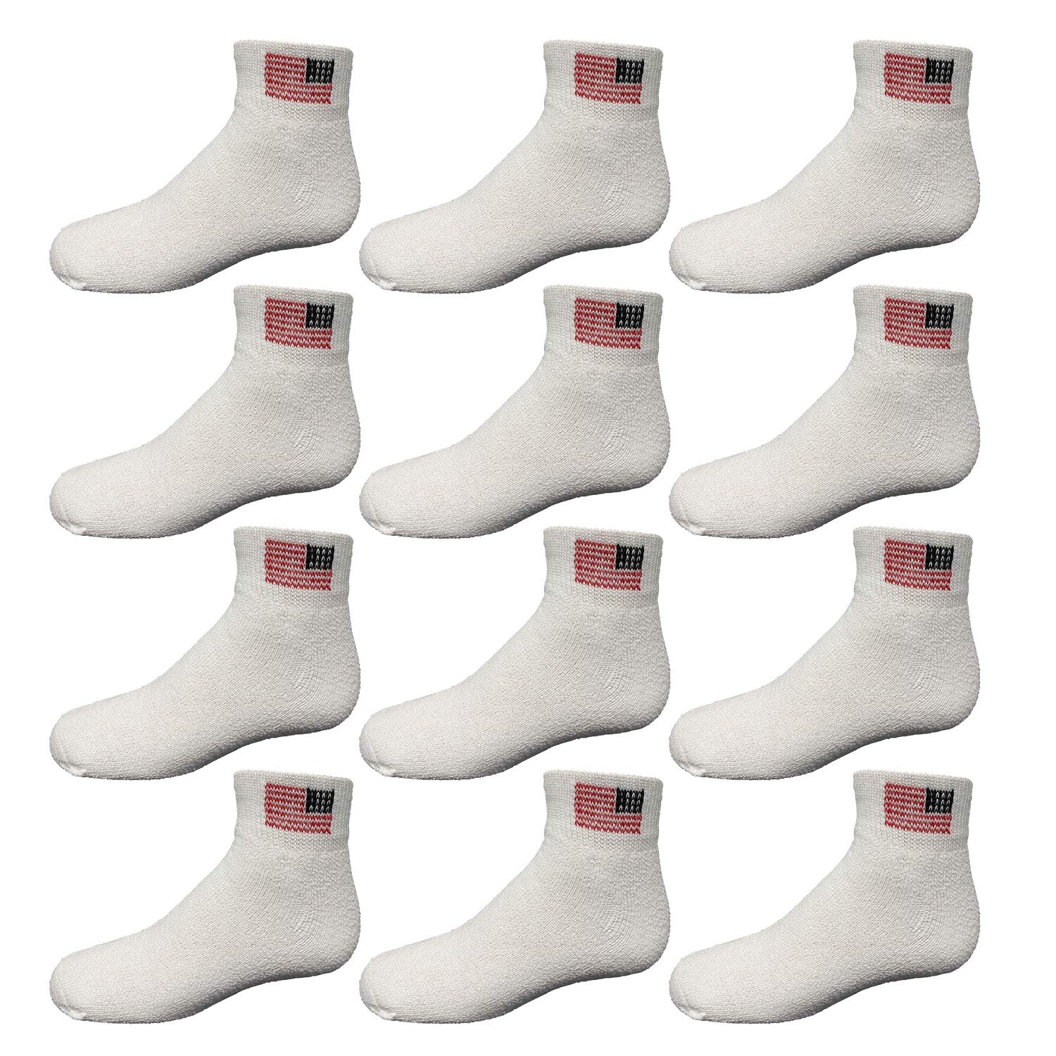 Yacht & Smith Kids Cotton Ankle Socks (Size 6-8) - 12 Pairs Bulk Pack - Soft Breathable Socks for Boys & Girls - Perfect for School, Sports & Everyday Wear