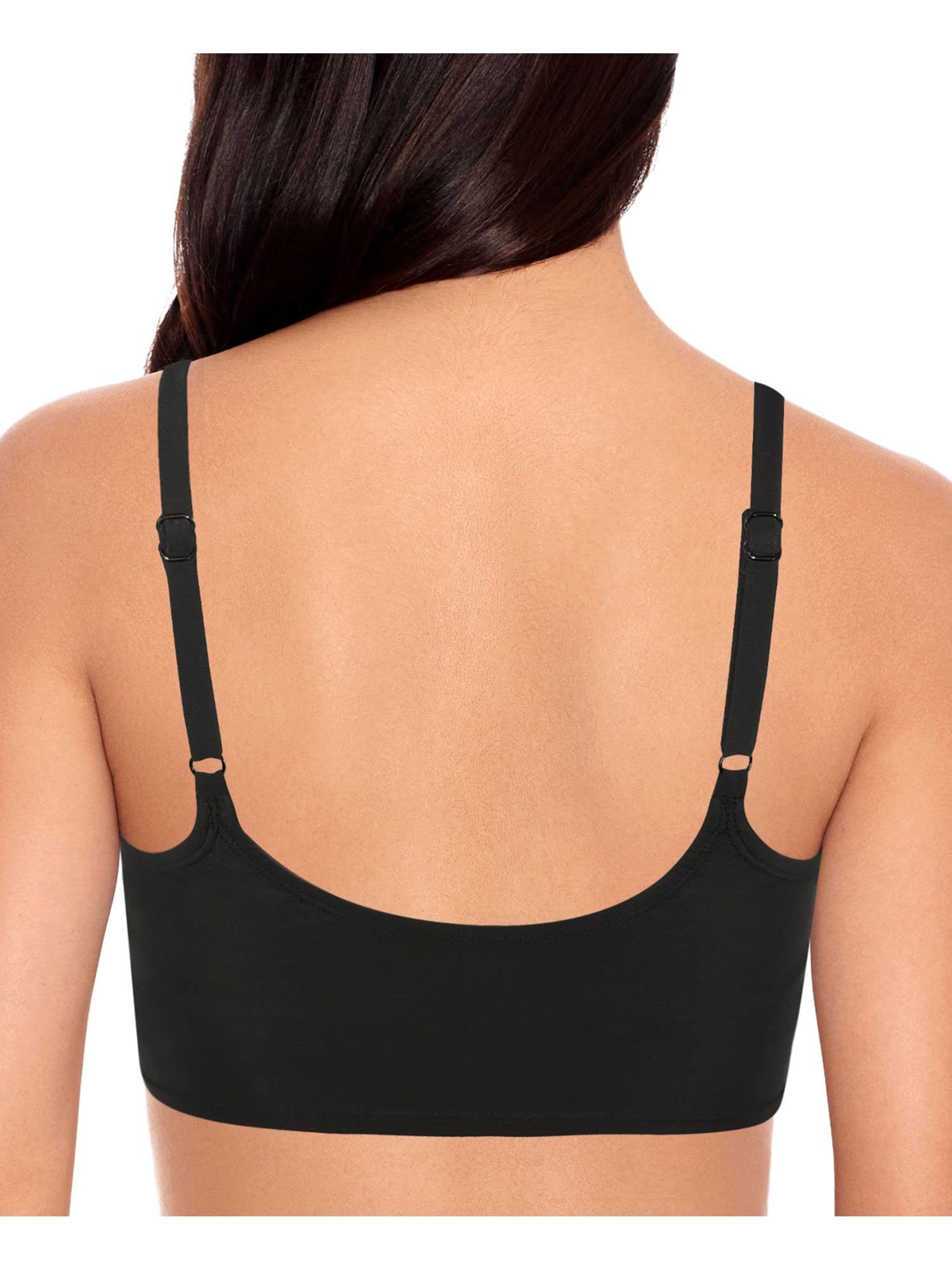 Women's Black Cropped Swim Top with Removable Cups - Scoop Neck Bikini Top XXL - Perfect for Beach Vacations, Pool Parties & Summer Getaways