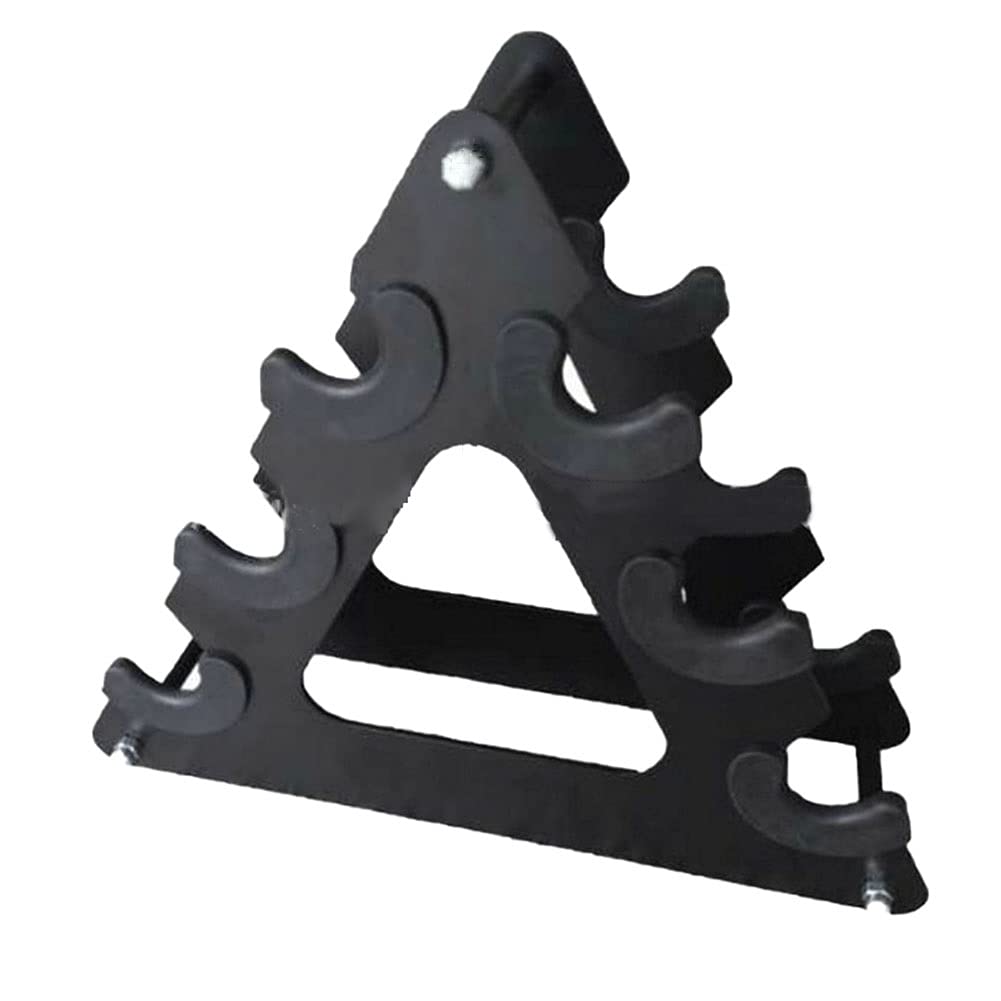 LXHONG Triangular Dumbbell Weight Rack - Heavy Duty Steel Dumbbell Tree for Home Gym, Office & Workout Space - Holds 3 Pairs of Dumbbells (Black, 29.5x10x34cm) - Perfect for Organizing Free Weights in Home Fitness Rooms, Garage Gyms & Personal Training Studios