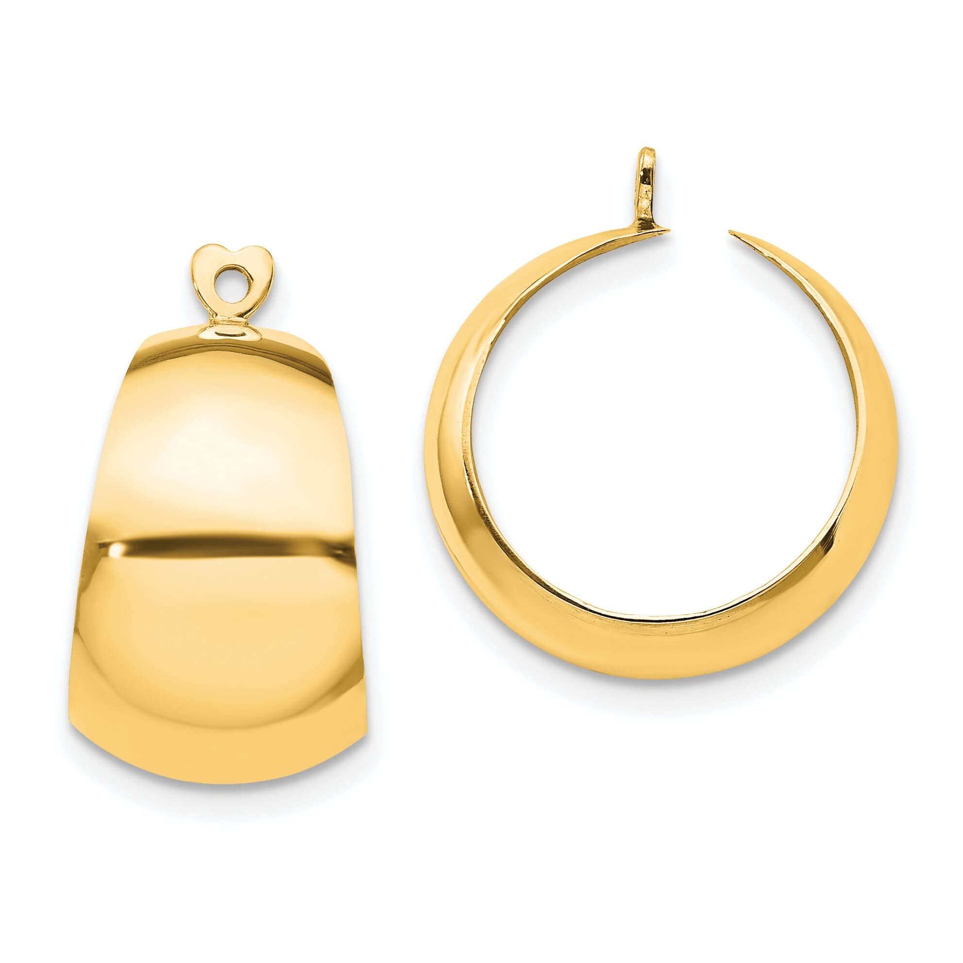 14K Yellow Gold Hoop Earring Jackets | Elegant Jewelry for Everyday Wear & Special Occasions