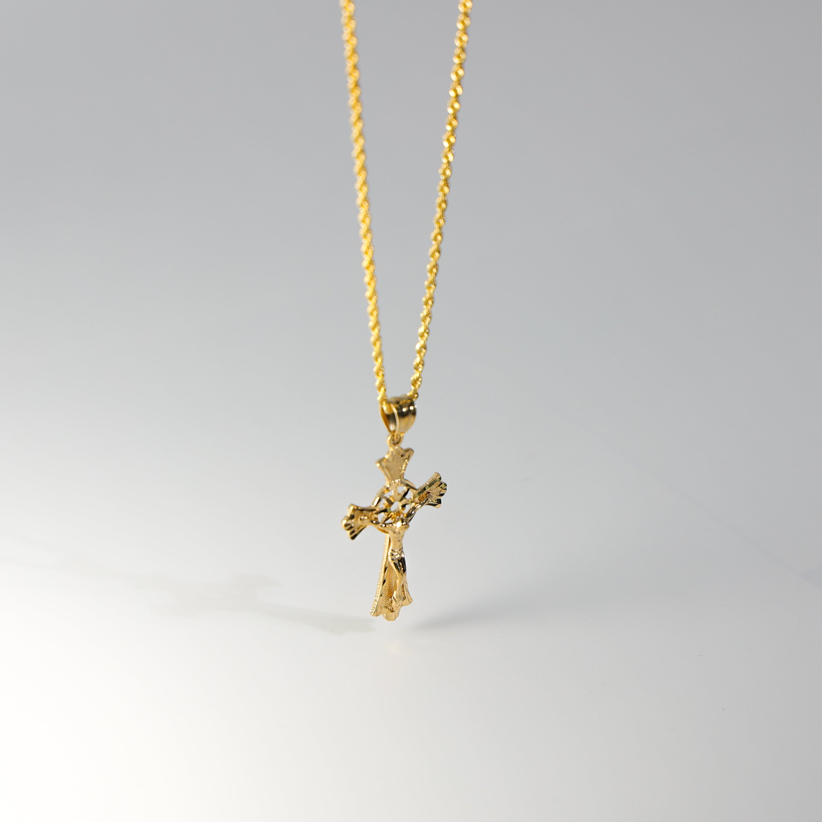 Gold Large Jesus Crucifix Cross Pendant Necklace - Model 1004 | Religious Jewelry for Men & Women | Perfect for Church, Baptism, Weddings & Daily Wear