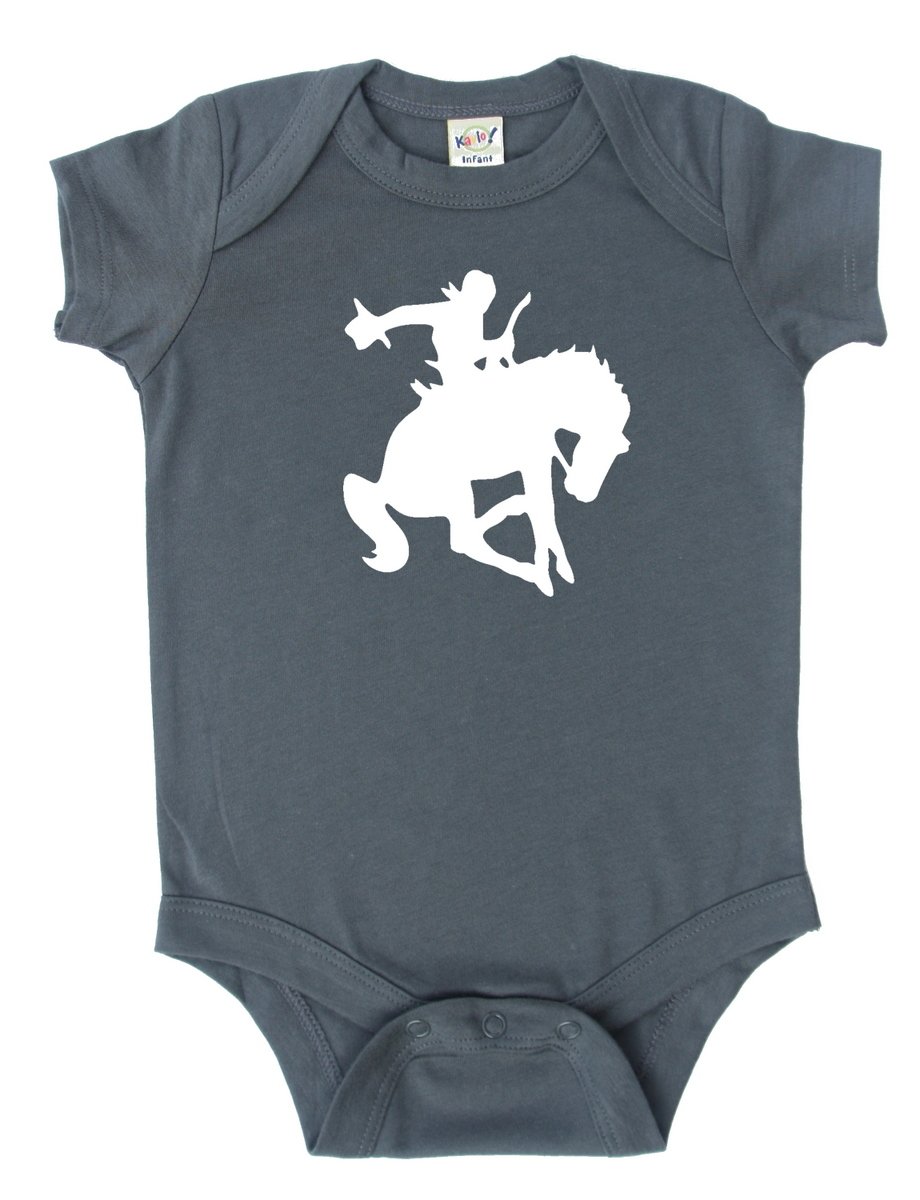 Cute Bucking Cowboy Baby Bodysuit - Western Rodeo Outfit for Infants & Toddlers - Perfect for Cowboy Themed Parties, Rodeo Events & Western Photo Shoots