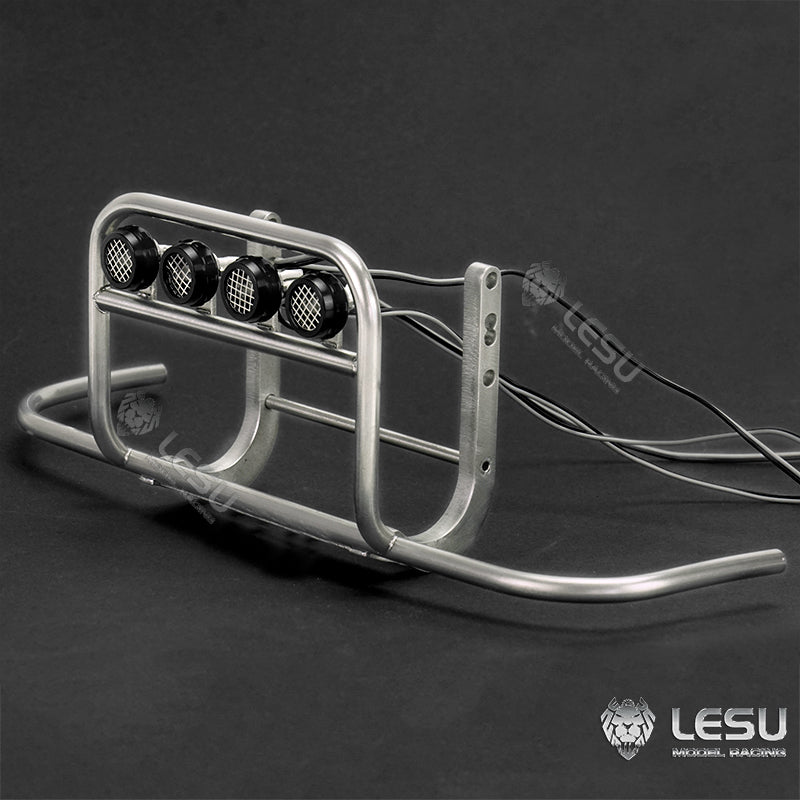 1/14 LESU 700 Tractor Truck Metal Front Bumper with LED Lights - DIY TAMIYA Car Simulation Model Parts for Hobbyists & RC Enthusiasts | Perfect for Off-Road Simulation & Display Collections