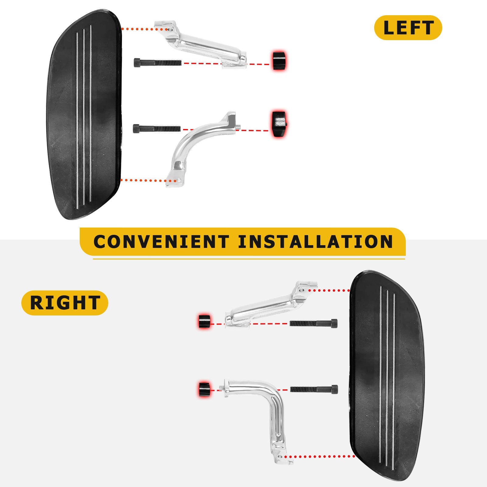 Harley Softail FL Foot Control Extension Spacers for 2018-2025 Models - Driver Floorboard Upgrade for Comfort & Control - Perfect for Long Rides & Custom Bike Builds