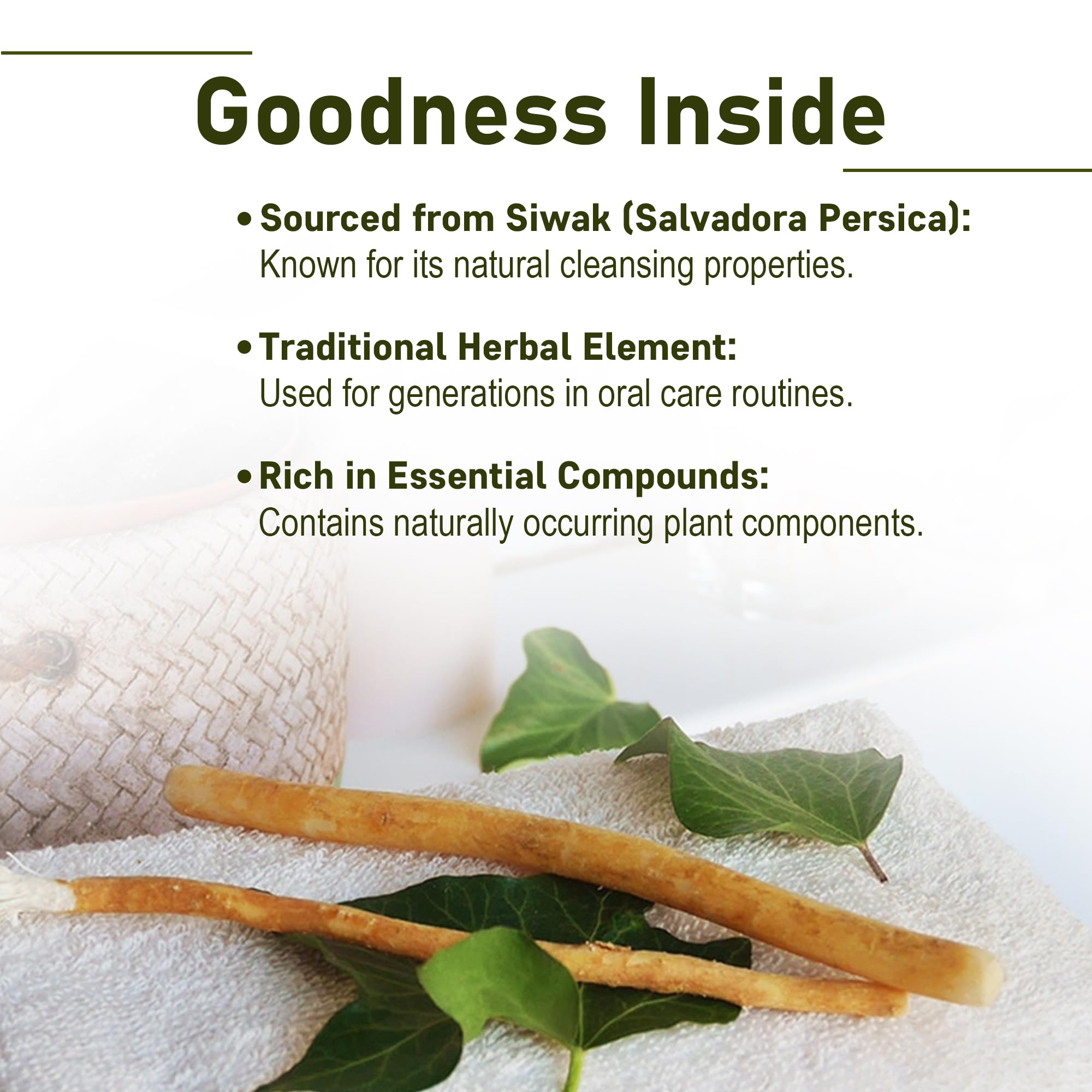 Miswak (Siwak) Powder by mi Nature | 100% Pure Salvadora Persica Tooth Powder (8 oz) | Natural Teeth Whitening & Oral Care | Halal Dental Hygiene for Travel, Camping & Daily Use