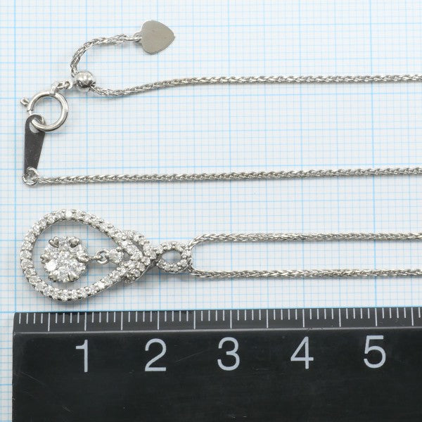 18K White Gold Diamond Necklace for Women - Elegant Dainty Pendant Jewelry Gift for Anniversary, Valentine's Day & Special Occasions