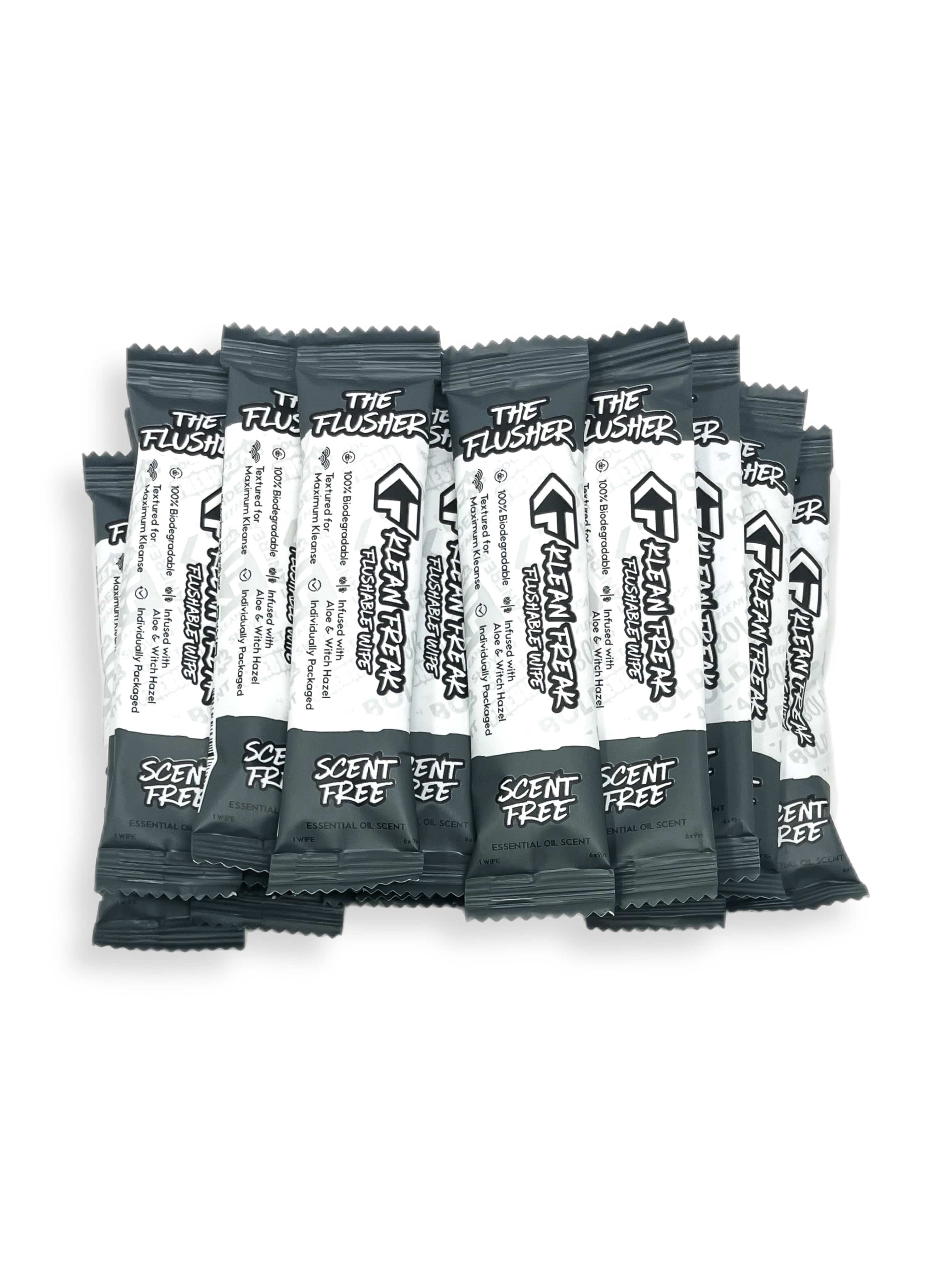 The Flusher 100 Pack - Premium Quality Flushable Wipes for Toilet & Bathroom Use - Gentle & Septic Safe for Adults & Kids - Ideal for Travel, Camping & Home Hygiene