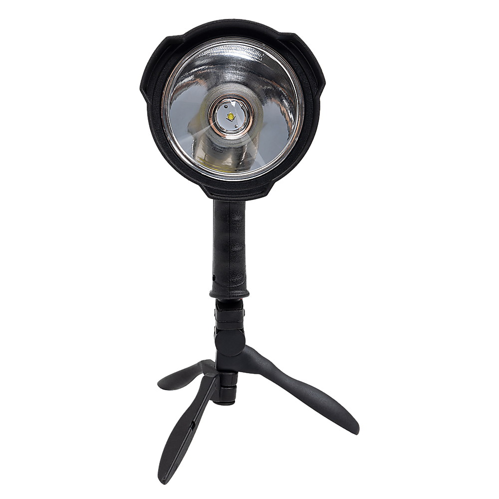 10W Rechargeable LED Handheld Spotlight - 12V Bright Flashlight for Hunting, Shooting, Camping & Outdoor Adventures - Waterproof & Durable for Night Use
