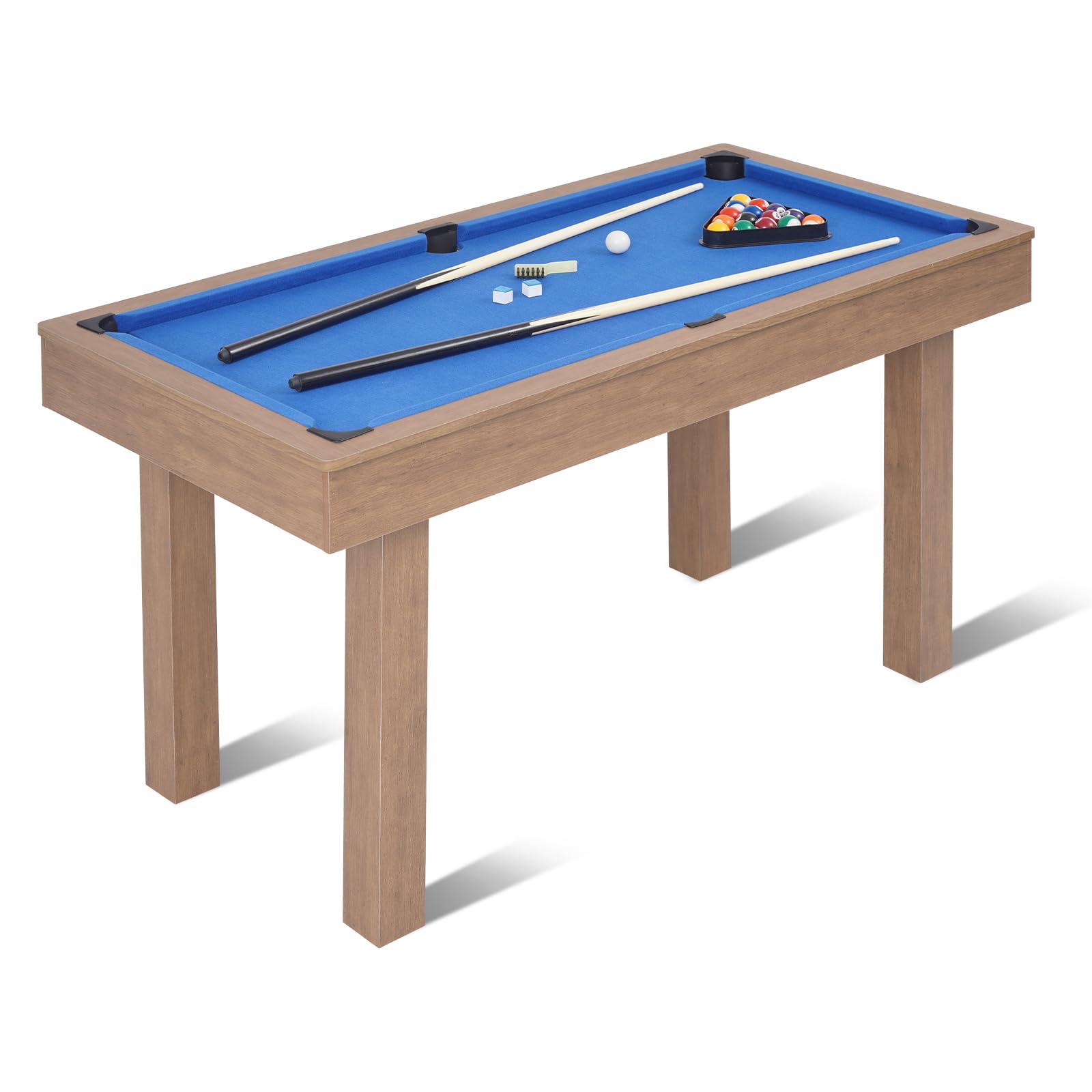 Mini Pool Table with Balls, Cues, Chalk, Brush & Triangle - Compact Indoor Billiard Game Set for Living Room, Game Room & Man Cave - Perfect for Family Entertainment & Home Arcade Fun