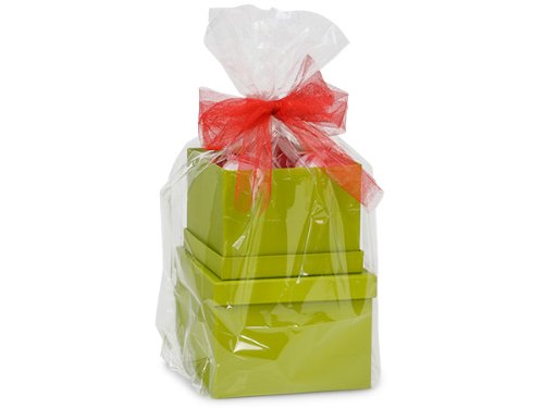 200 Pack Clear Poly Basket Bags - 18.5x5x22.5 Inch Medium Size Bulk Storage Bags 1.25 Mil Thick - Perfect for Grocery, Retail, and Gift Packaging