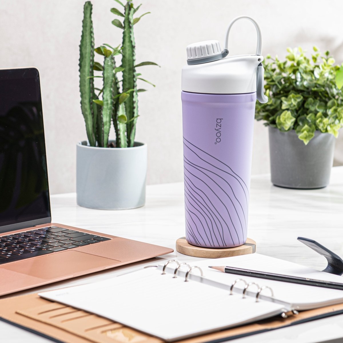 26oz Stainless Steel Double Wall Insulated Tumbler Cup - Organica Purple | Leakproof & Sweatproof | Keeps Drinks Hot/Cold for Hours | Perfect for Coffee, Tea, Water & Outdoor Activities
