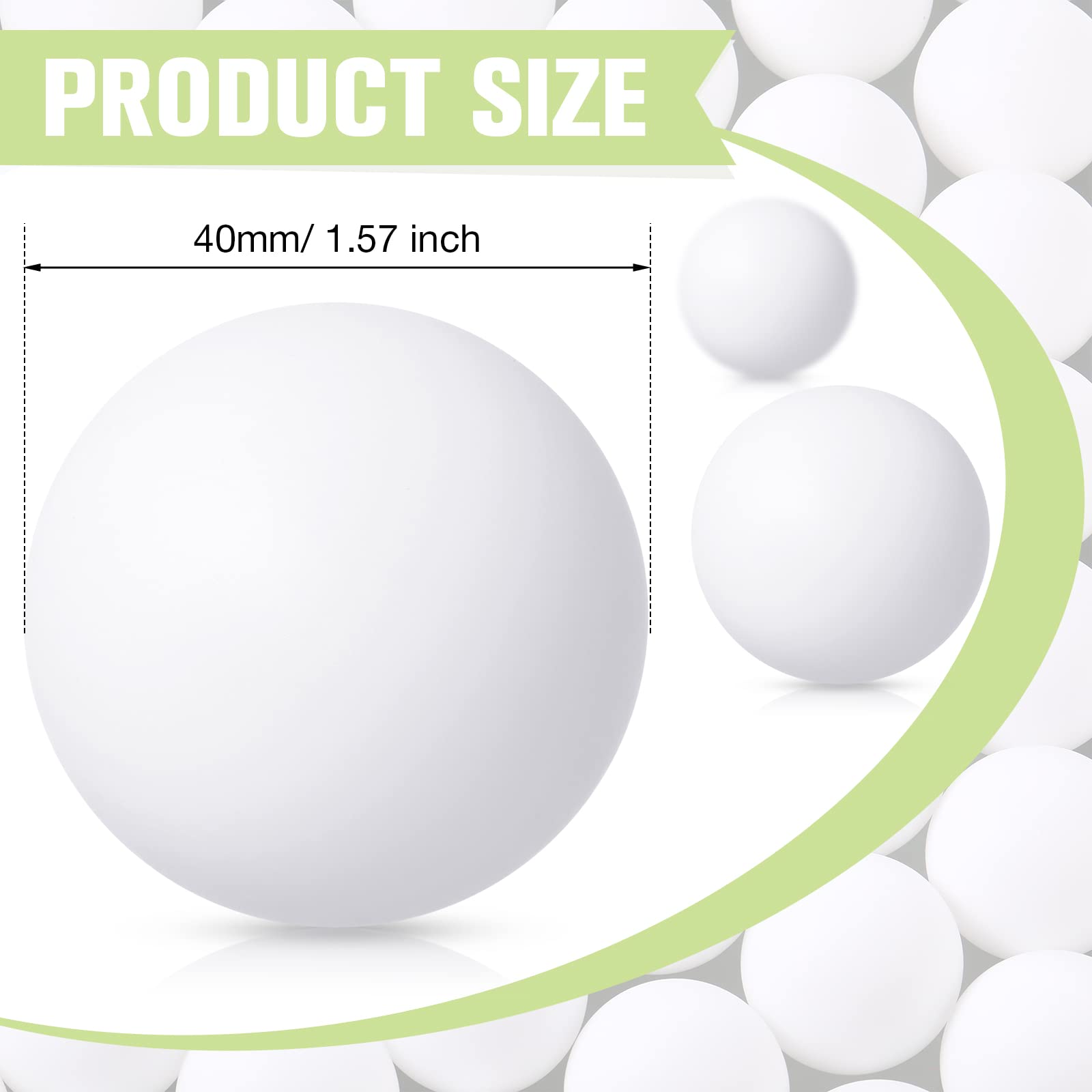 Lewtemi 300 Pack 2.4g 40mm Ping Pong Balls - High Bounce Plastic Table Tennis Balls for Beer Pong, Party Games, Sports & Arts & Crafts | Perfect for Indoor/Outdoor Activities, Decorations & Entertainment