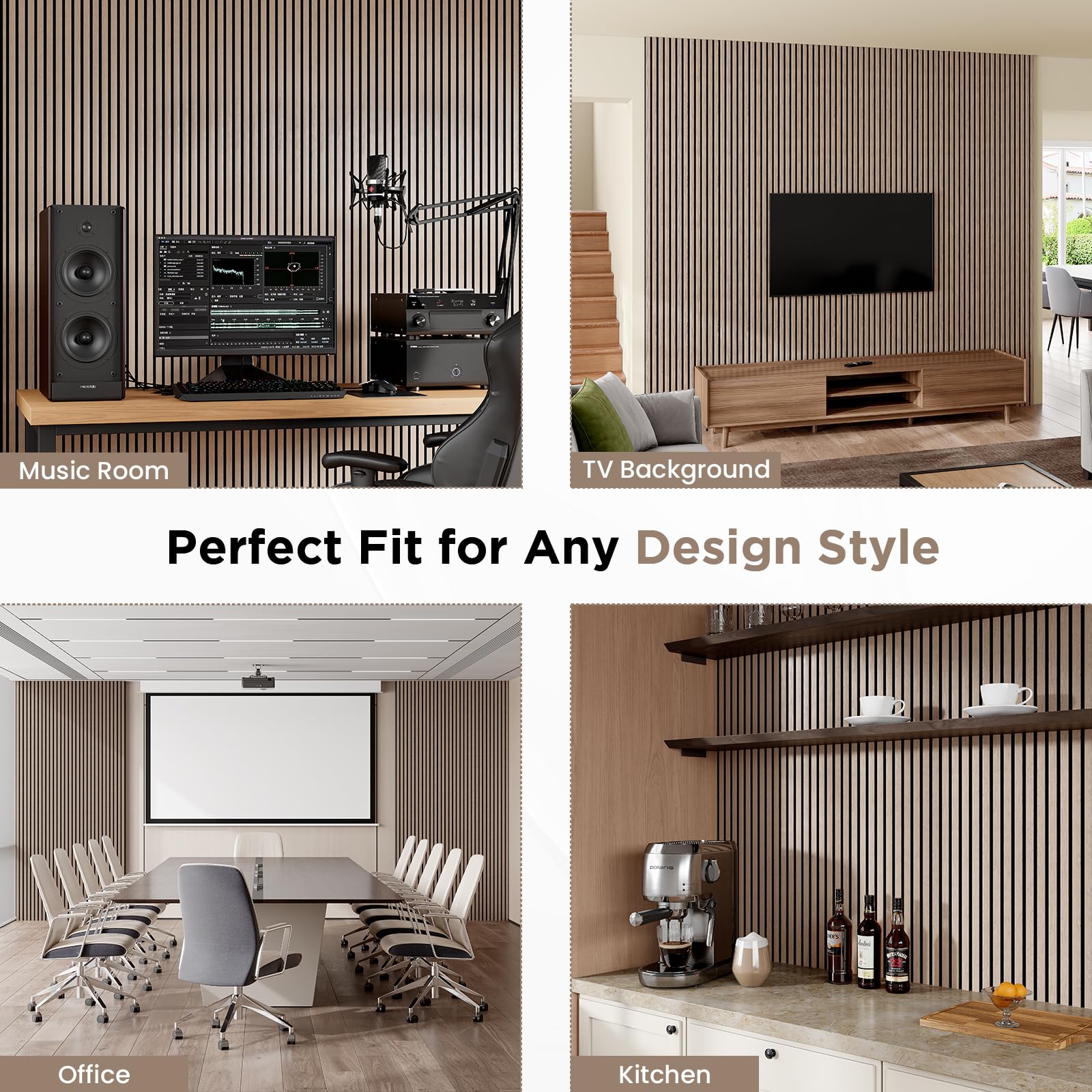 Premium Wood Slat Acoustic Panels 106