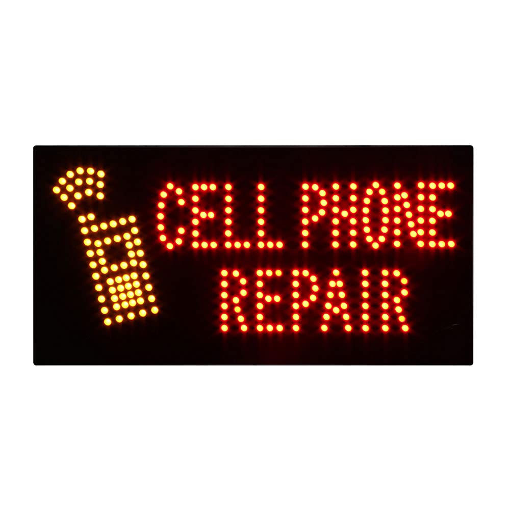 Super Bright LED Open Sign for Cell Phone Repair Shop - Electric Advertising Display for Storefront Window & Home Decor | Perfect for Mobile Phone Stores, Repair Shops & Retail Businesses (24/7 Visibility, Energy Efficient)