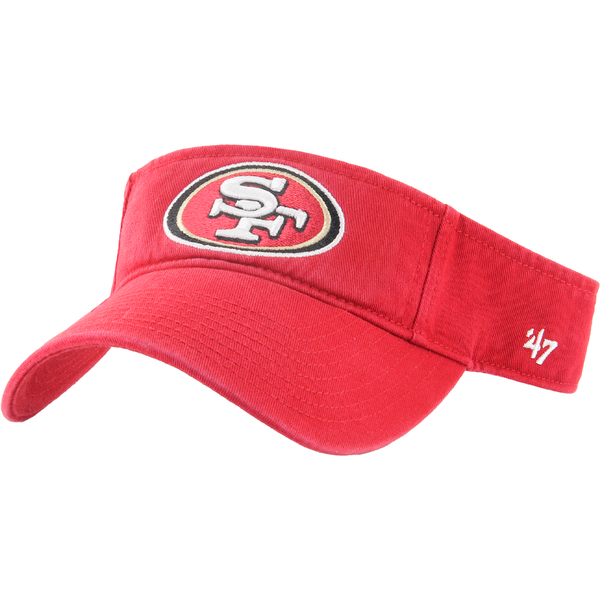 San Francisco 49ers 47 Brand Clean Up Adjustable Visor Cap - Perfect for Game Day, Outdoor Sports & Casual Wear