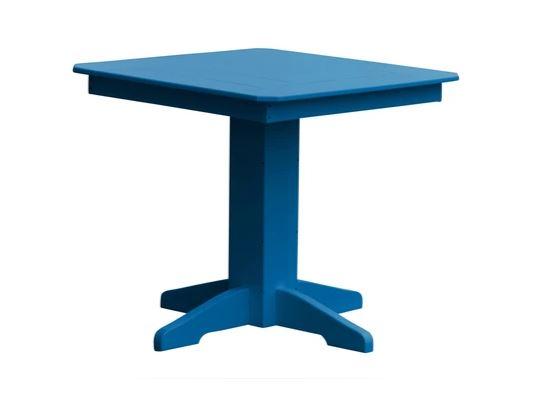 A&L Furniture Square Dining Table with Free 2 Umbrella Holes - Perfect for Outdoor Patio, Garden, and Backyard Dining