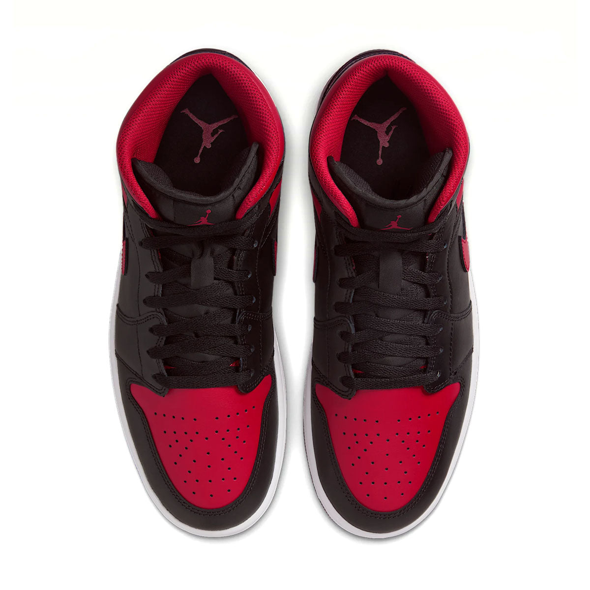Air Jordan 1 Mid 'Bred' Basketball Shoes - Men's High-Top Sneakers for Streetwear & Casual Wear | Perfect for Basketball, Gym & Everyday Fashion