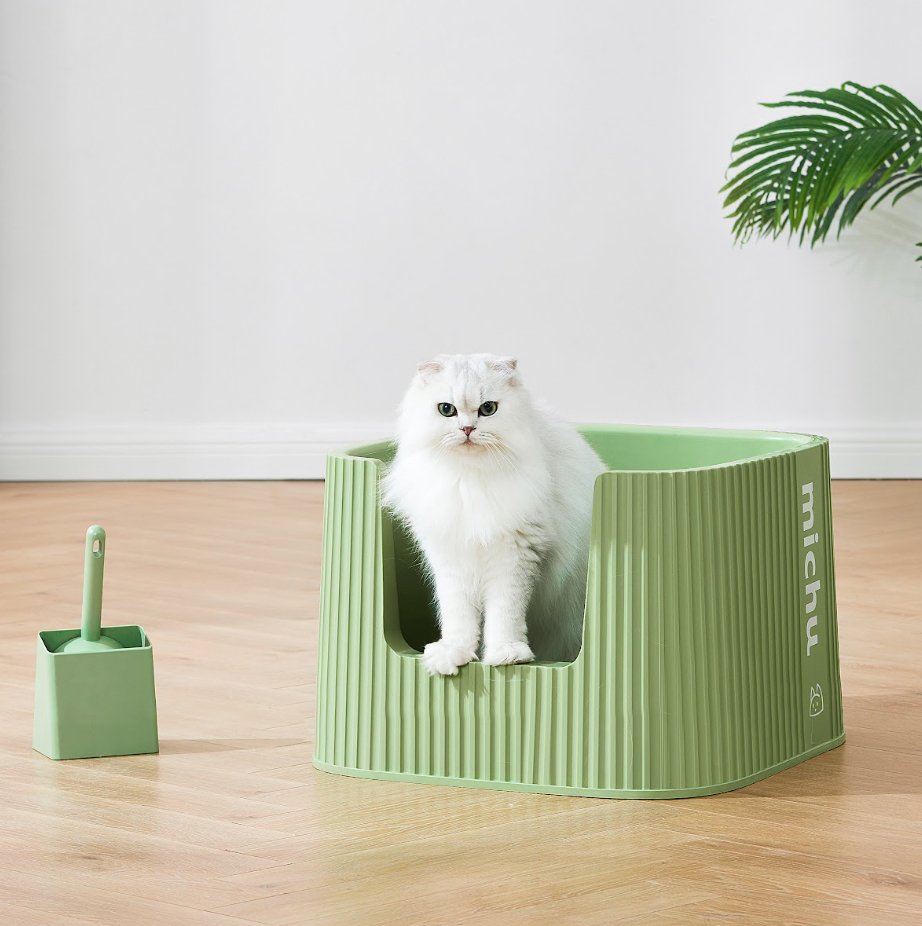 XXL Sage Deluxe Cat Litter Box - Extra Large Enclosed Litter Box with Scoop & High Walls - Perfect for Multiple Cats & Large Breeds - Odor Control & Mess-Free Solution for Home Use