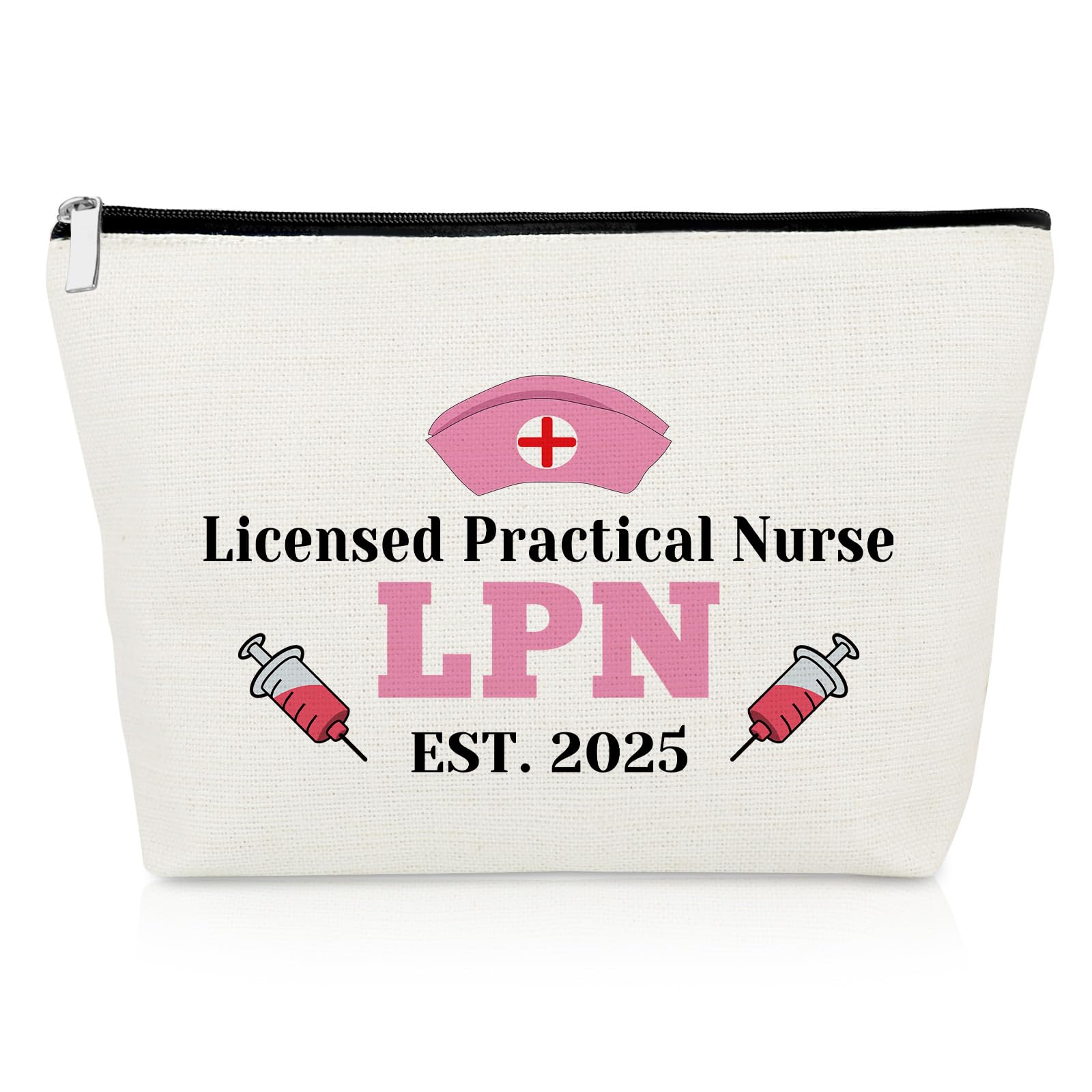 LPN Nurse Gifts - Licensed Practical Nurse Makeup Bag for Graduation 2025 & Nurses Week | Medical Student Cosmetic Bag for LPN, RN & Nursing Professionals | Perfect Nurse Appreciation Gift for Work, School & Clinical Rotations