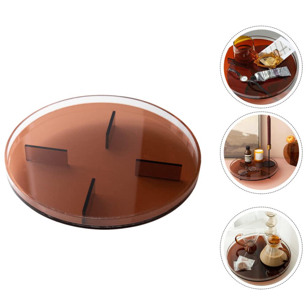 1PC Nordic Style Acrylic Cup Tray - Decorative Storage Plate for Jewelry, Food & Fruit Display | Household Tableware & Creative Serving Tray for Dining Table, Coffee Table & Vanity Organizer