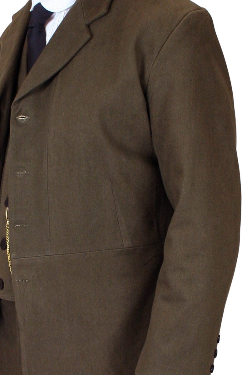 Historical Emporium Men's 100% Brushed Cotton Victorian Frock Coat - Elegant Formal Wear for Weddings, Reenactments & Steampunk Costumes