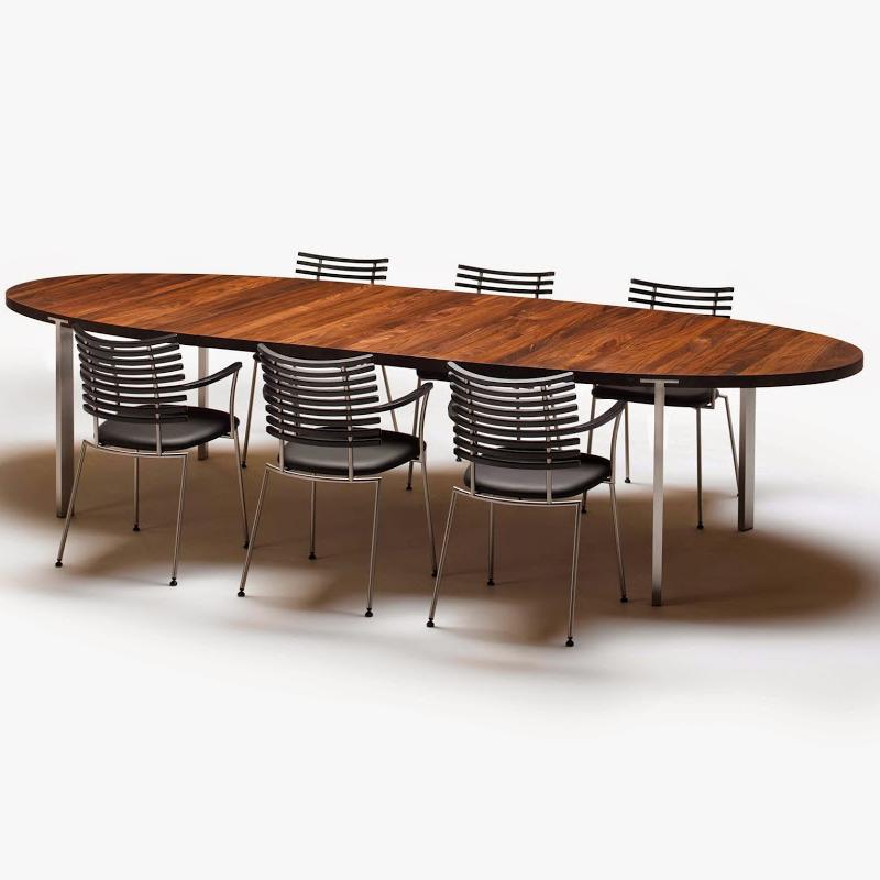 GM2100 Oval Extension Table - Expandable Dining Table for 6-8 People, Perfect for Family Gatherings & Dinner Parties
