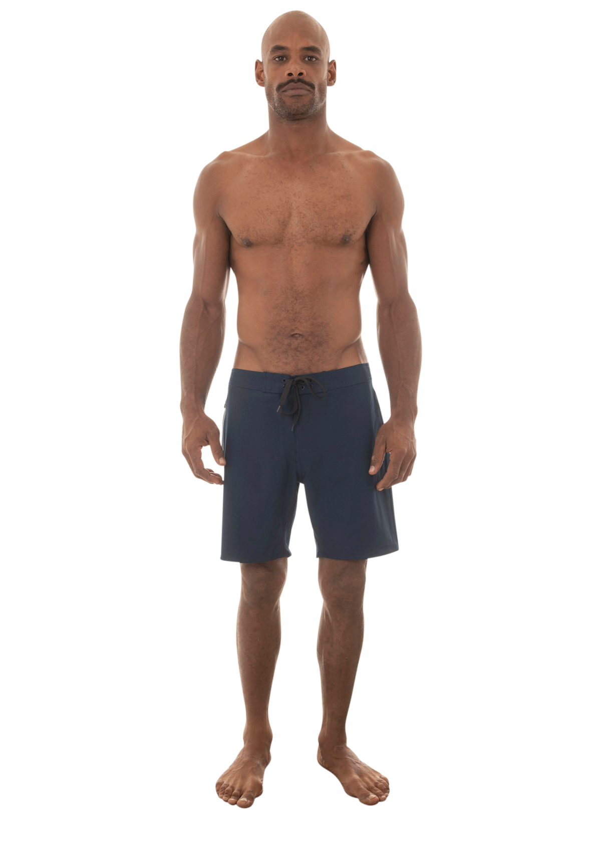 Premium Navy Blue Men's Swim Trunks with Side Pockets - Quick Dry, Comfortable & Stylish for Beach, Pool & Summer Vacations