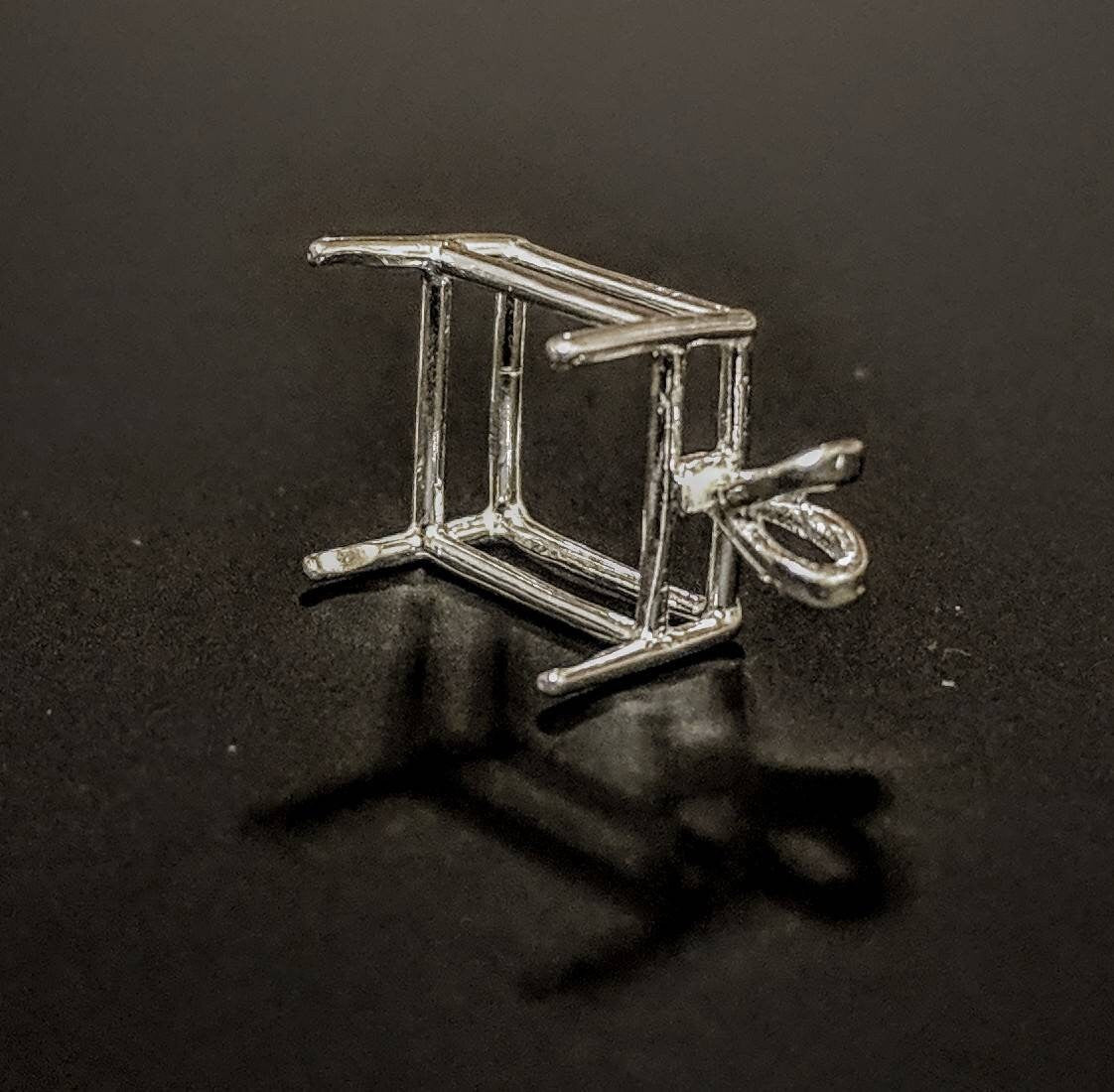 Emerald Cut Sterling Silver or 14K Gold Pendant Setting 5x3mm (30x22mm) - Handcrafted in USA - Perfect for Birthstone Jewelry, Anniversary Gifts & Custom Necklaces
