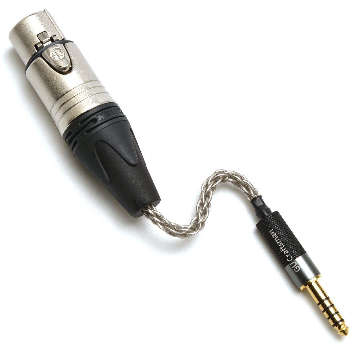 GUCraftsman 4-Pin XLR Female to 4.4mm Male Balanced Audio Adapter - Professional Studio & Hi-Fi Equipment Connection for Headphones, Microphones, and Audio Interfaces