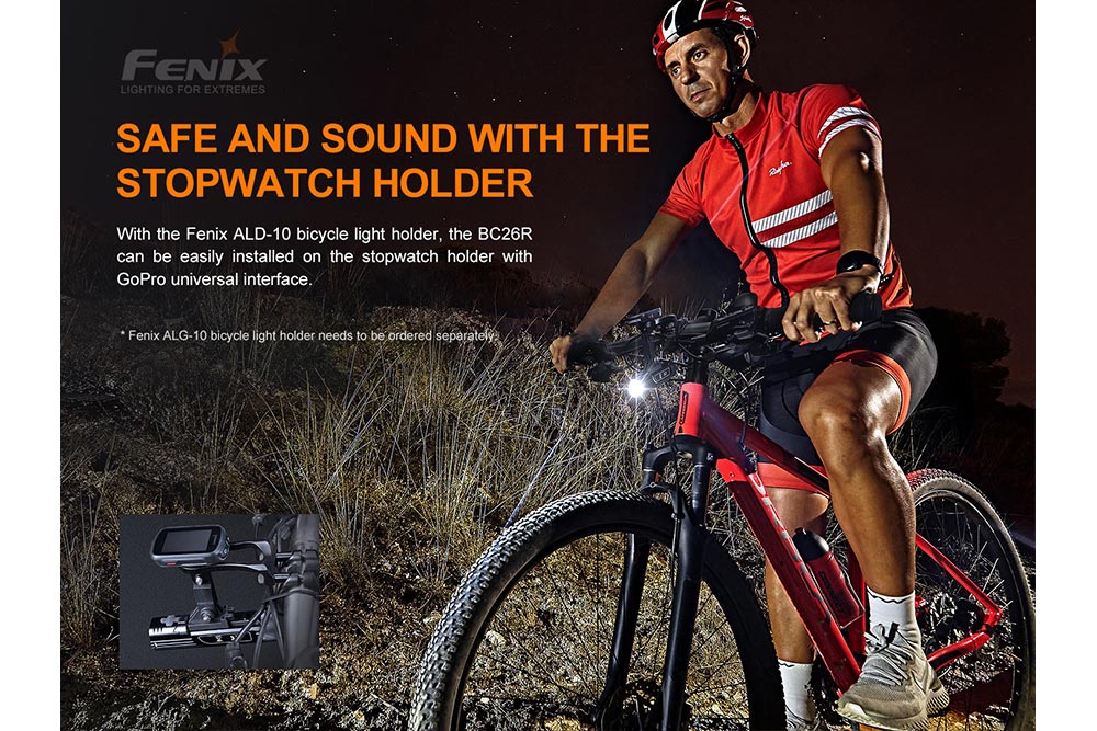 Fenix BC26R 1600 Lumen Rechargeable LED Bike Light - High Brightness Bicycle Headlight for Night Riding, Commuting & Mountain Biking