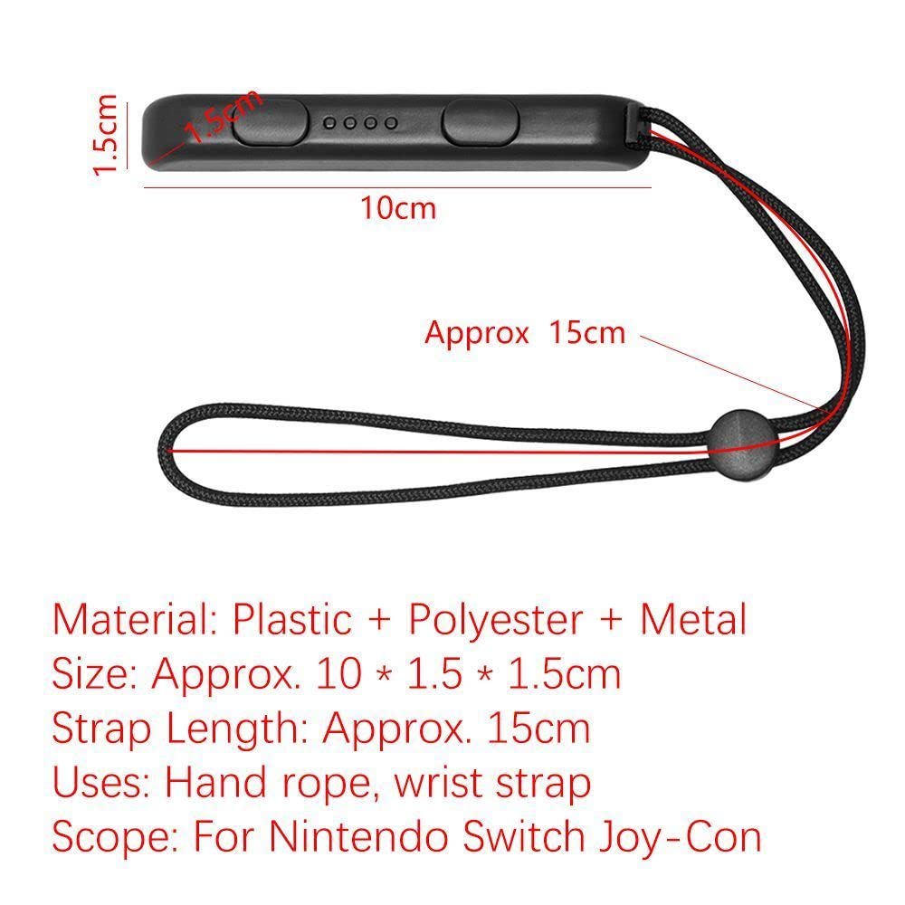 2 Pack Adjustable Wrist Strap for Nintendo Switch Joy-Con - Replacement Lanyard for Joycon Controller - Perfect for Gaming, Travel & Outdoor Use